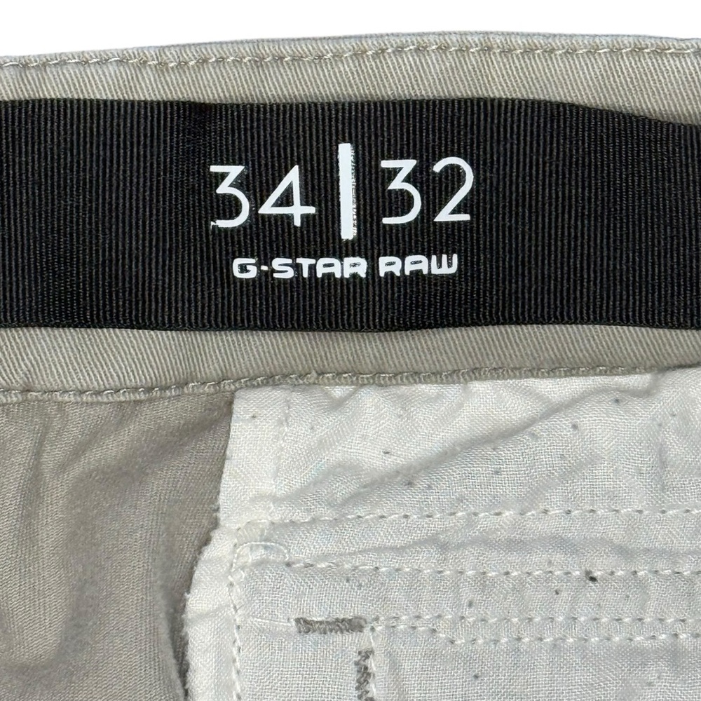 G-Star Raw Light Tan Cargo Straight Leg Pants Men Trouser Size 34 - Picture 10 of 13